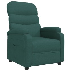 Fauteuil inclinable Vert foncé Tissu 