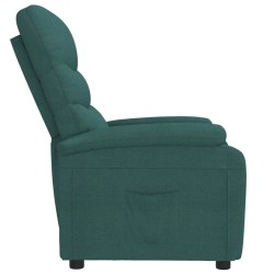 Fauteuil inclinable Vert foncé Tissu 
