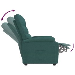 Fauteuil inclinable Vert foncé Tissu 