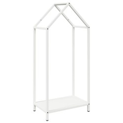 Portant de bois chauffage blanc 40x25x90 cm 