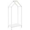 Portant de bois chauffage blanc 40x25x90 cm 