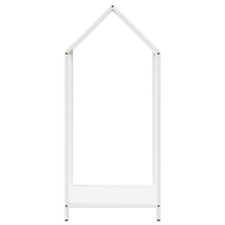 Portant de bois chauffage blanc 40x25x90 cm 
