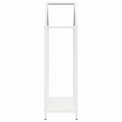 Portant de bois chauffage blanc 40x25x90 cm 
