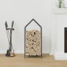 Portant de bois chauffage anthracite 40x25x90 cm 