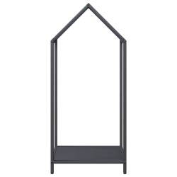 Portant de bois chauffage anthracite 40x25x90 cm 