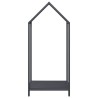 Portant de bois chauffage anthracite 40x25x90 cm 