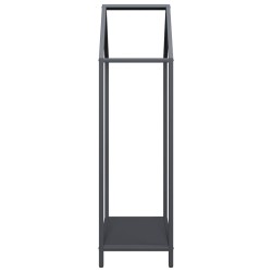 Portant de bois chauffage anthracite 40x25x90 cm 