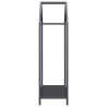 Portant de bois chauffage anthracite 40x25x90 cm 