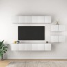 Meubles TV 8 pcs Blanc Bois d'ingénierie 