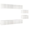 Meubles TV 8 pcs Blanc Bois d'ingénierie 