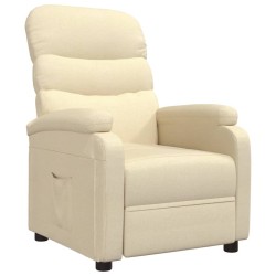 Fauteuil inclinable Crème Tissu 