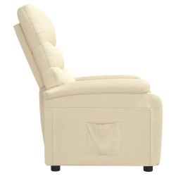 Fauteuil inclinable Crème Tissu 