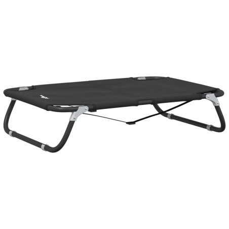 Lit pour chien pliable anthracite tissu Oxford et acier 
