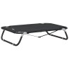 Lit pour chien pliable anthracite tissu Oxford et acier 