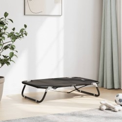 Lit pour chien pliable anthracite tissu Oxford et acier 
