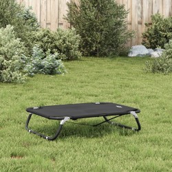 Lit pour chien pliable anthracite tissu Oxford et acier 