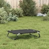 Lit pour chien pliable anthracite tissu Oxford et acier 