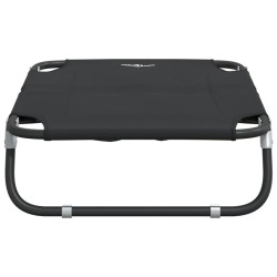 Lit pour chien pliable anthracite tissu Oxford et acier 
