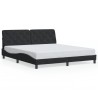 Cadre de lit sans matelas noir 180x200 cm velours 