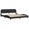 Cadre de lit sans matelas noir 180x200 cm velours 