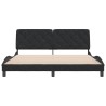 Cadre de lit sans matelas noir 180x200 cm velours 