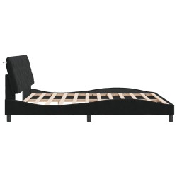 Cadre de lit sans matelas noir 180x200 cm velours 