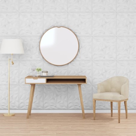 Panneaux muraux 12 pcs blanc 50x50 cm XPS 3 m² améthyste 