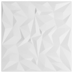 Panneaux muraux 12 pcs blanc 50x50 cm XPS 3 m² améthyste 