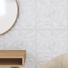 Panneaux muraux 12 pcs blanc 50x50 cm XPS 3 m² améthyste 