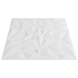 Panneaux muraux 12 pcs blanc 50x50 cm XPS 3 m² améthyste 