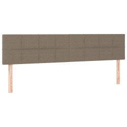 Têtes de lit 2 pcs Taupe 80x5x78/88 cm Tissu 