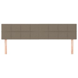 Têtes de lit 2 pcs Taupe 80x5x78/88 cm Tissu 