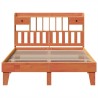 Cadre de lit sans matelas cire marron 140x200cm bois pin massif 