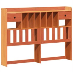Cadre de lit sans matelas cire marron 140x200cm bois pin massif 