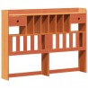 Cadre de lit sans matelas cire marron 140x200cm bois pin massif 