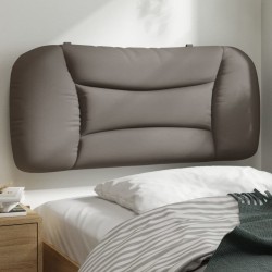 Coussin de tête de lit taupe 80 cm tissu 
