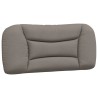 Coussin de tête de lit taupe 80 cm tissu 