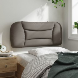 Coussin de tête de lit taupe 80 cm tissu 