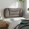 Coussin de tête de lit taupe 80 cm tissu 