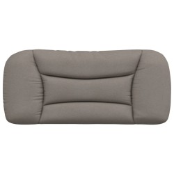 Coussin de tête de lit taupe 80 cm tissu 