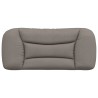 Coussin de tête de lit taupe 80 cm tissu 