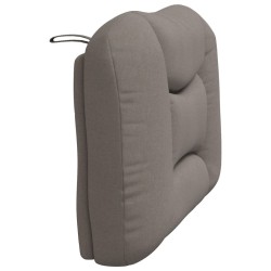 Coussin de tête de lit taupe 80 cm tissu 