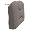 Coussin de tête de lit taupe 80 cm tissu 