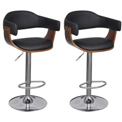Tabourets de bar lot de 2 similicuir 