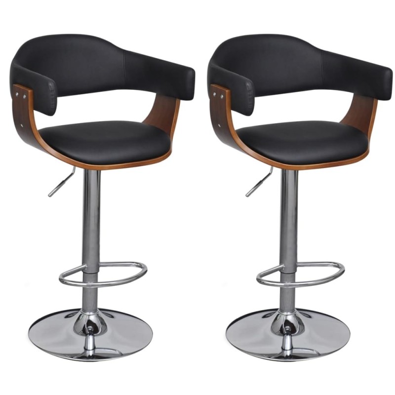 Tabourets de bar lot de 2 similicuir 