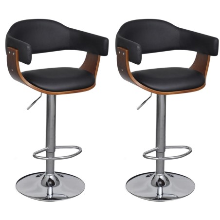 Tabourets de bar lot de 2 similicuir 