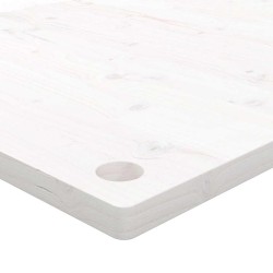 Dessus de bureau blanc 80x40x2,5 cm bois massif de pin 