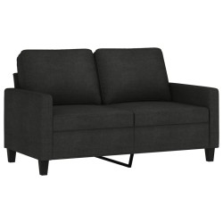 Canapé à 2 places Noir 120 cm Tissu 