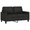 Canapé à 2 places Noir 120 cm Tissu 