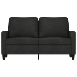 Canapé à 2 places Noir 120 cm Tissu 